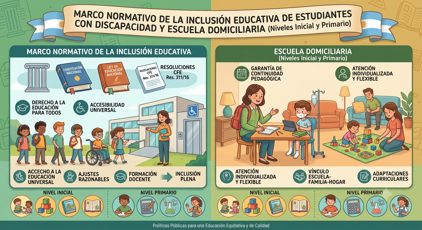 Marco Normativo de la Inclusión Educativa de Estudiantes con Discapacidad y Escuela Domiciliaria para niveles Inicial y Primario